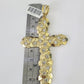 10k Gold Byzantine Necklace Jesus Cross Charm 18-30 inches 5mm SET Chain Pendant