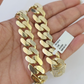 Real 10K Royal Monaco Bracelet Yellow Gold 8.5" Box Clasp 13mm Genuine Mens