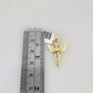 10k Gold Miami Cuban Chain Praying Angel Charm Pendant 3mm 18-28in Necklace Set