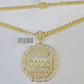 10K Miami Cuban Chain Last Supper Pendent Charm Yellow Gold 6mm 18"-26" Inch