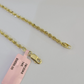 14k Solid Rope Chain Necklace 4mm 18"-28" Inch Yellow Gold Men Women 14Kt