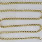 Real 10k Solid Palm Chain Yellow Gold 4mm 18"-26"Men Women Necklace Diamond Cut