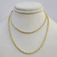 14k Solid Rope Chain Necklace 2.5mm 16"-24" Inch Yellow Gold Men Women 14Kt