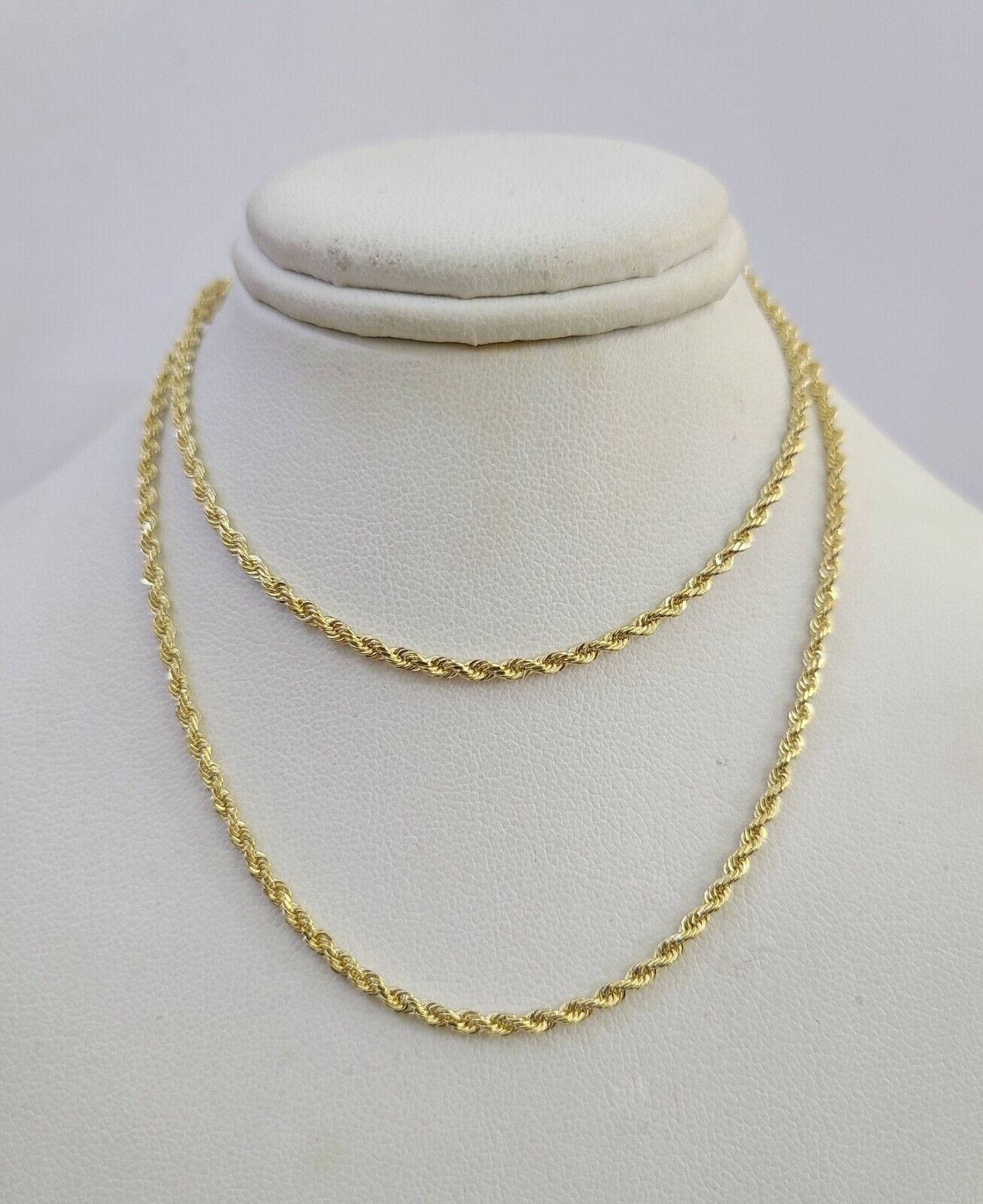 14k Solid Rope Chain Necklace 2.5mm 16"-24" Inch Yellow Gold Men Women 14Kt