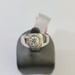 REAL 14k White Gold Diamond Ring Lab Created Wedding Engagement Mens Male