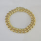 14K Miami Cuban Bracelet Yellow Gold Box Clasp 8" Inch 11mm Link