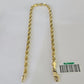 Solid Real 10K Rope Bracelet Yellow Gold  8" Inch 3mm 10kt Real gold men women