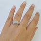 REAL 10k White Gold Diamond Ring Mens Wedding Engagement Ring Genuine