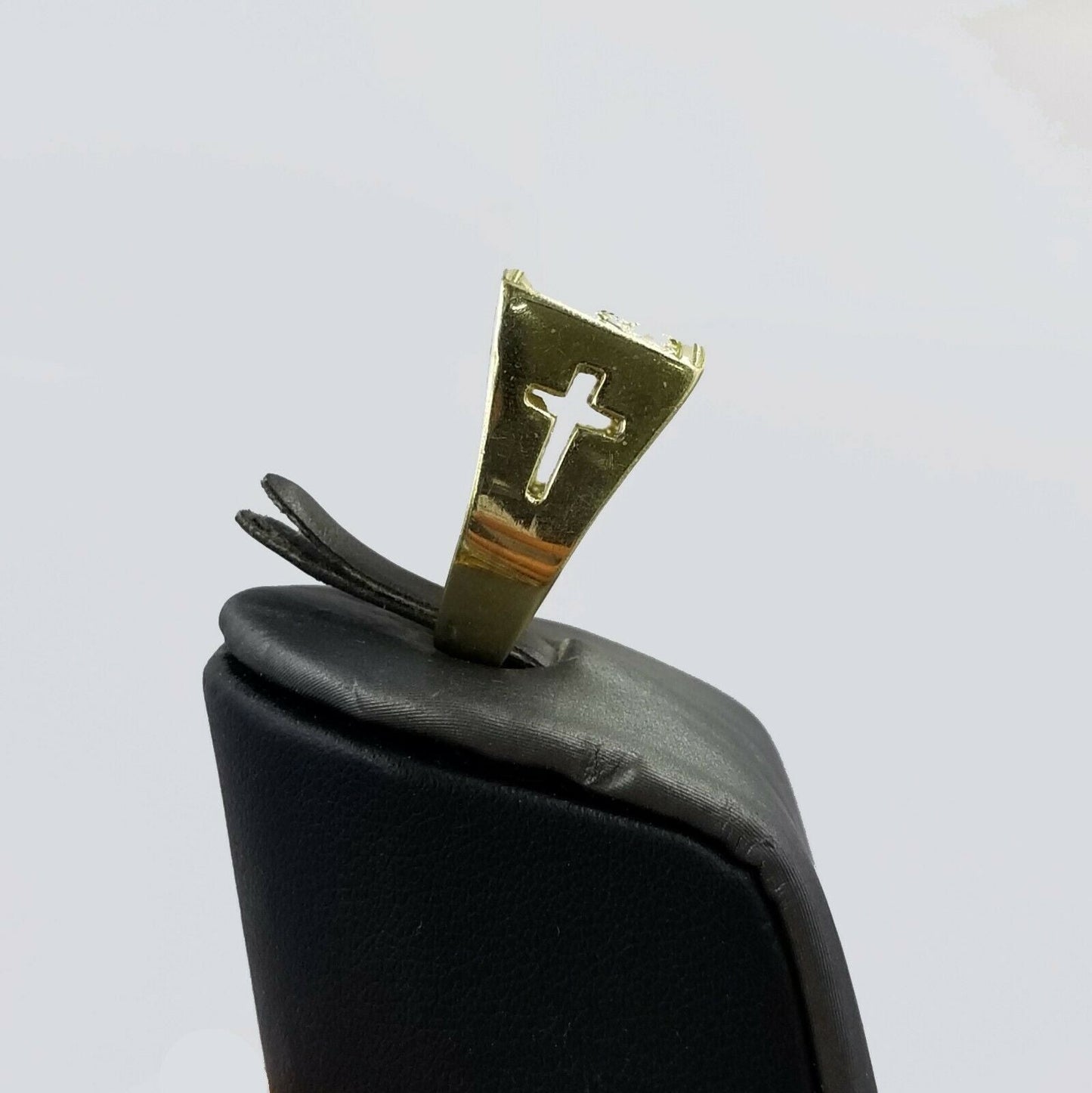 REAL 10k Yellow Gold Last Supper Ring Cross Design Men's Ring, All Sizes