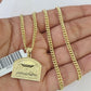 10K Gold Miami Cuban Chain Last Supper Charm 18"-28" 3mm REAL Pendant Necklace