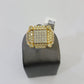 Real 10k Yellow Gold Diamond Mens Ring Band Wedding Casual Genuine Natural