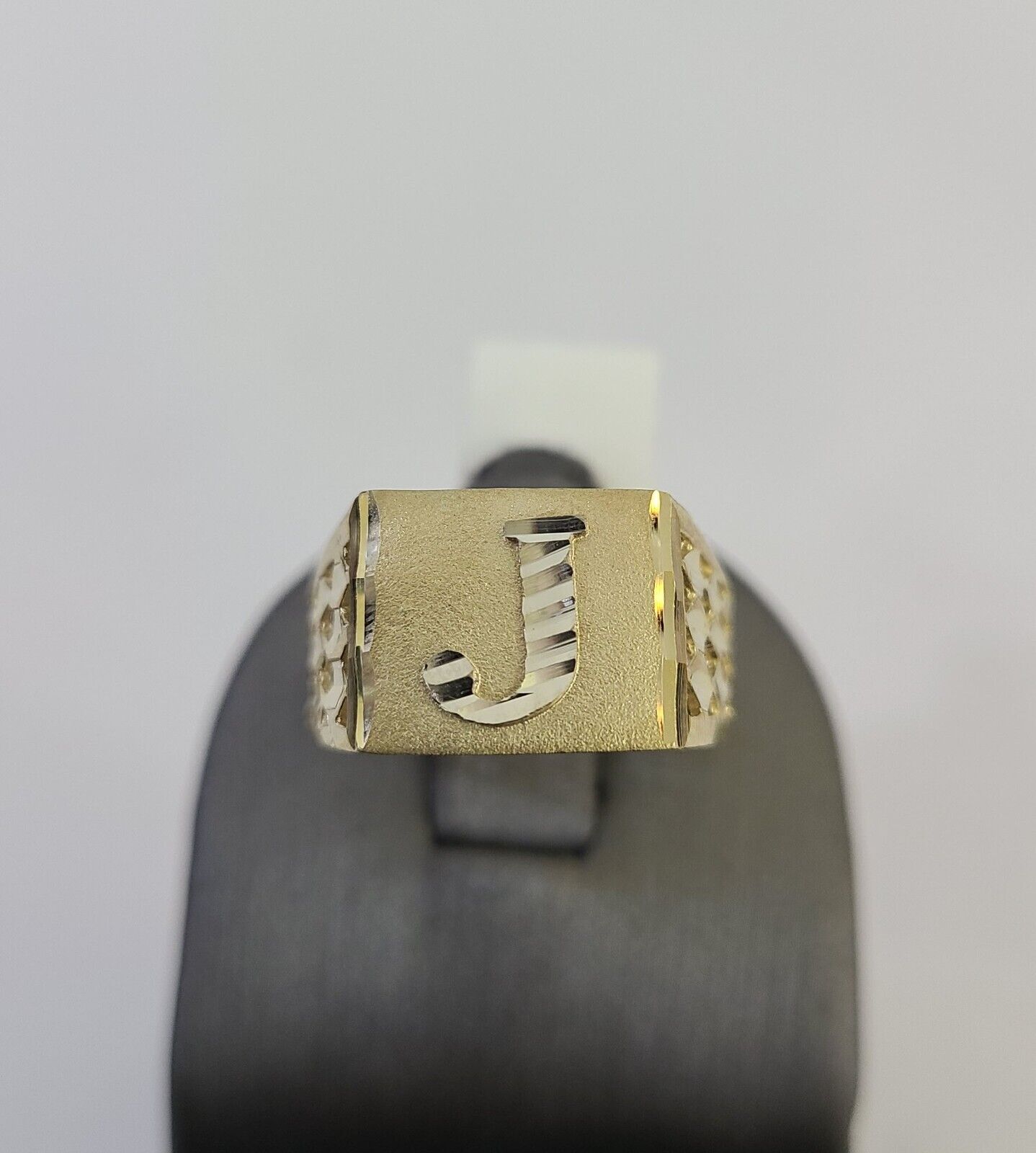 Real 10k Initial J Casual Ring Alphabet Yellow Gold 10kt Genuine