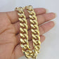 14K Miami Cuban Bracelet Yellow Gold Box Clasp 8" Inch 11mm Link