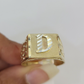 Real 10k Initial D Casual Ring Alphabet Yellow Gold 10kt Genuine