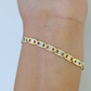 14k valentino Trio Gold Women's Link Bracelet 7.5" inches 4mm Diamond Cuts