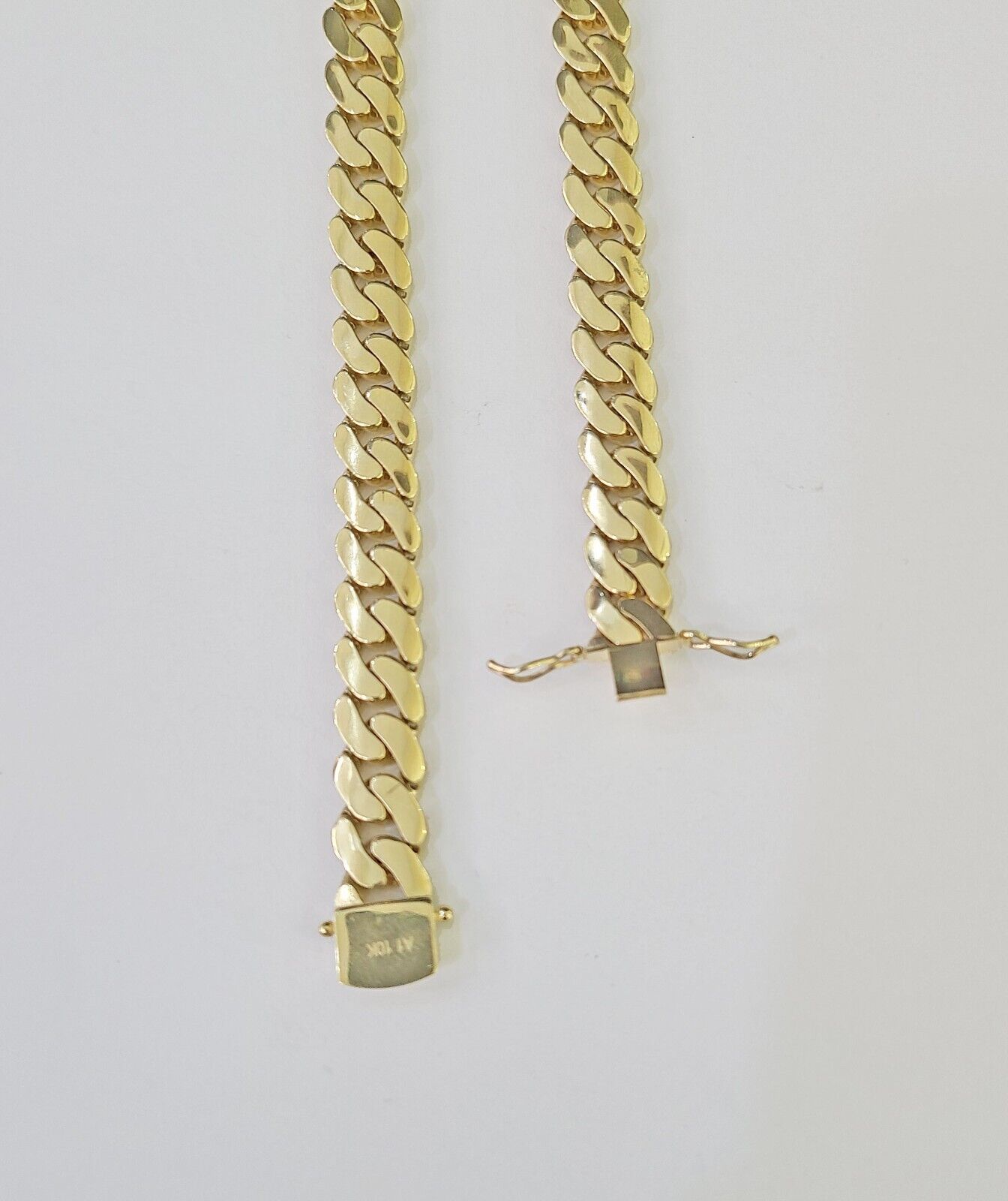 Real 10K Royal Monaco Chain Box Clasp 9mm Gold Necklace 10Kt 24" Genuine