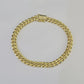 14K Miami Cuban Bracelet Yellow Gold Box Clasp 8" Inch 6mm Link