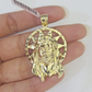 Real 10K Jesus Head Pendant Charm Yellow Gold Genuine 1.5"-2"