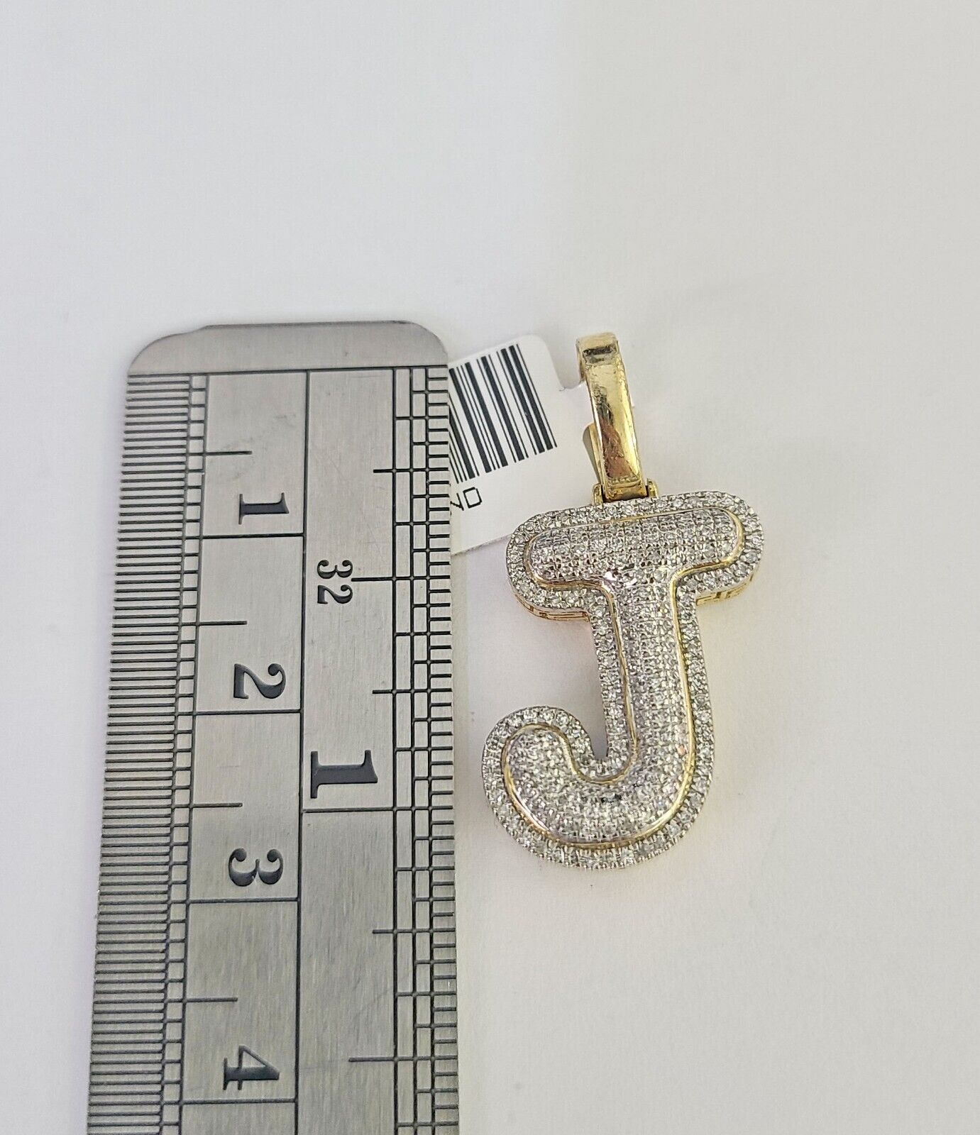 10K Franco Chain Diamond J Pendant Initial Charm Letter Necklace 18"-24" 1.5mm