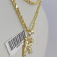 10k Gold Initial R Charm Rope Chain 16"-26" 2.5mm SET Necklace Alphabet Pendant