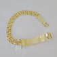 10k Solid Yellow Gold Chino ID Bracelet Size 8" 9mm Inches Box Lock Real 10kt