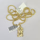 10K Franco Chain Jesus Head Pendant Charm Necklace 16"-24" 2mm Gold SET Yellow