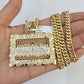 10K Miami Cuban Link Chain Last Supper Pendent Charm 6mm 20"-30" Necklace