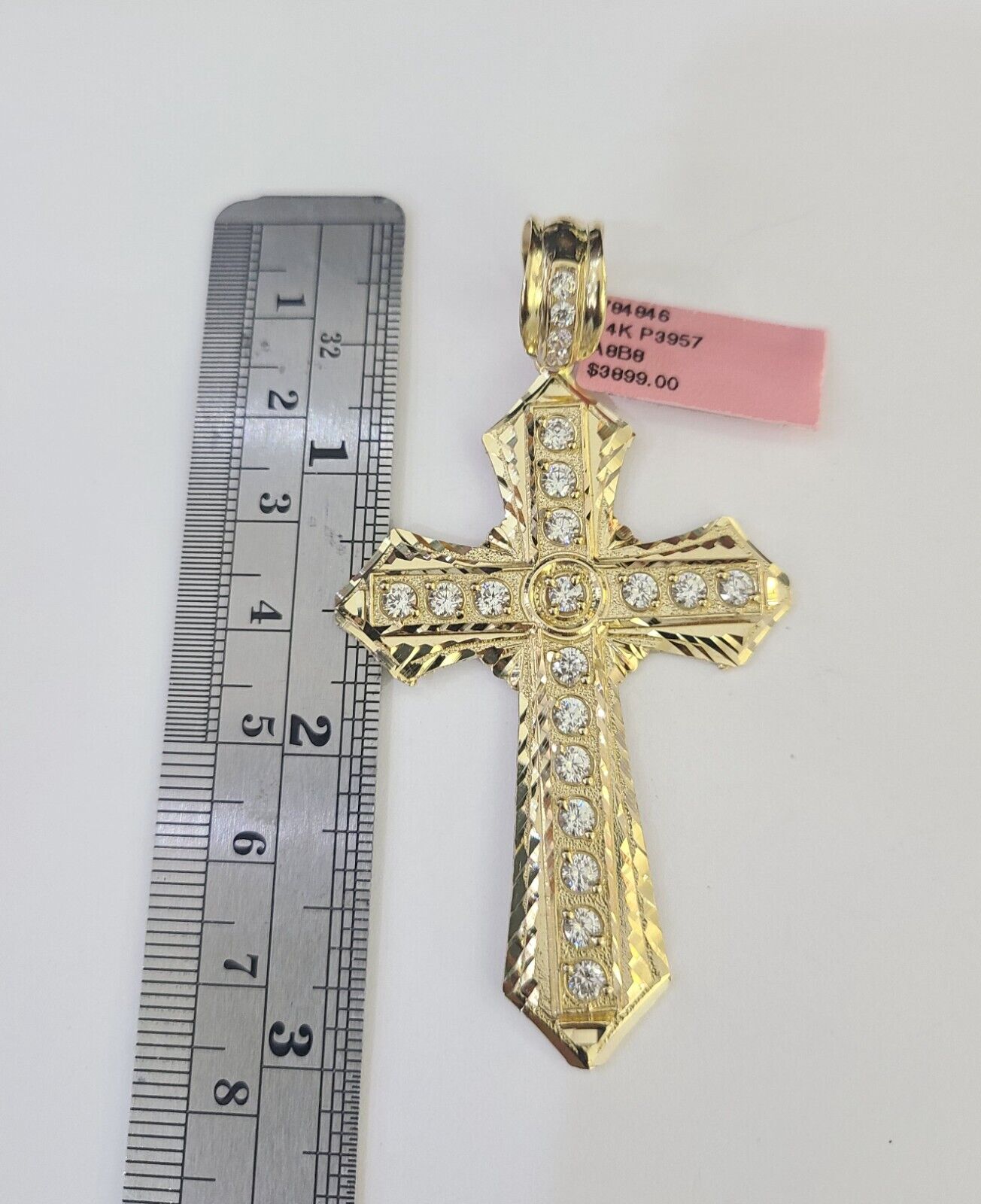 Real 14k Rope Chain Jesus Cross Charm Yellow Gold Set 5mm 20"-30" Necklace