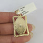 10K Gold Miami Cuban Chain Virgin Mary Charm 20"-28" 3mm REAL Pendant