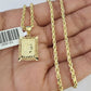 10k Gold Initial O Charm Rope Chain 16"-26" 2.5mm SET Necklace Alphabet Pendant