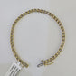 10K Yellow Gold Diamond Bracelet Women Ladies 7" REAL Genuine Gold