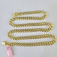 Real 14K Miami Cuban Link Chain Necklace Yellow Gold 24 inch 8mm Mens Hollow