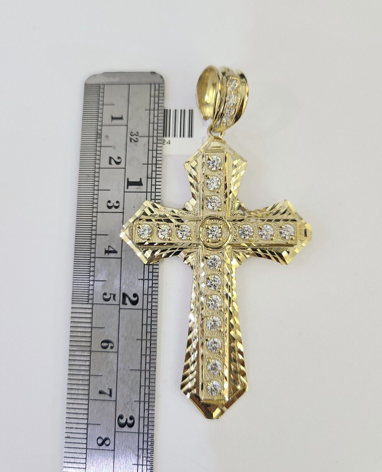 10K Miami Cuban Link Chain Jesus Cross Pendent Charm 6mm 20"-30" Necklace