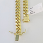 Real 10k Miami Cuban Link Bracelet Gold 9mm 9.5" Box Lock 10kt Yellow Gold