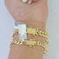 Real 10k Miami Cuban Bracelet Yellow Gold 6mm 9mm Men Women 7" 7.5" 8" 8.5" 9"
