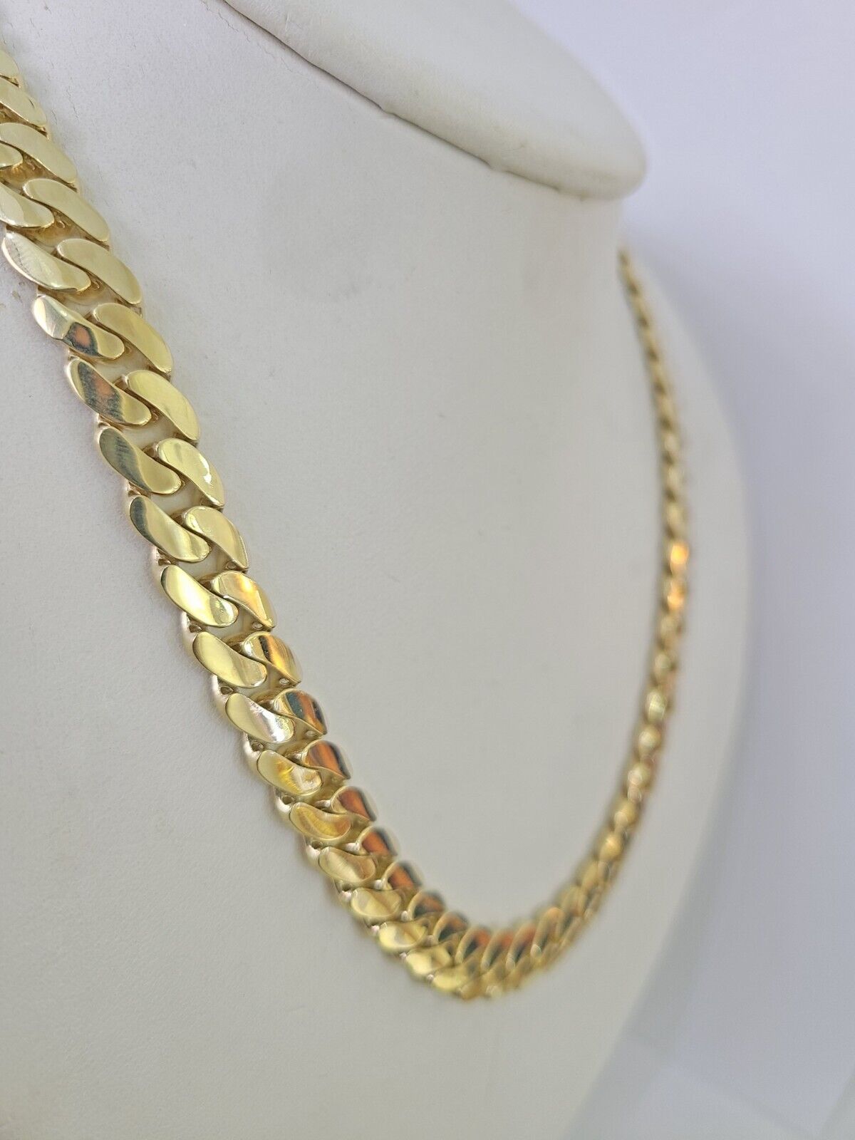 Real 10K Royal Monaco Chain Box Clasp 9mm Gold Necklace 10Kt 24" Genuine