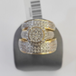 REAL 14k Diamond Ring Yellow Gold Ladies Men Trio SET Wedding Engagement Genuine