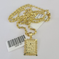 10k Gold Initial S Charm Rope Chain 16"-26" 2.5mm SET Necklace Alphabet Pendant