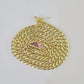 Real 14K Miami Cuban Link Chain Necklace Yellow Gold 20 inch 6mm Mens Hollow