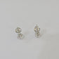 10k White gold Round Earrings Diamond screw-back Lab Created Women Men Studs