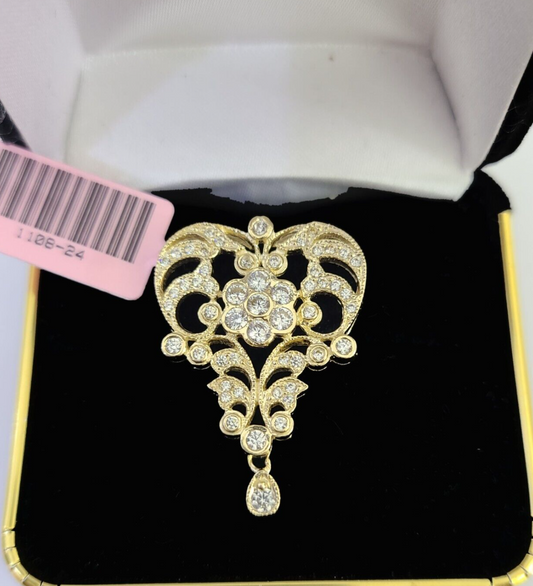 14K Real Chandelier Pendant Charm Yellow Gold Genuine 14Kt