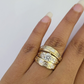 Solid 14k Gold Ring Set Trio Wedding Band Amor REAL His Her Set Casual Wedding