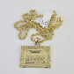 10k Solid Rope Chain Last Supper Charm Set 4mm 18"-30" Necklace Gold Pendant