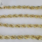 10K Yellow Gold Rope Chain Mens Necklace 10mm 18" 22" 24" 26" 28" 30" Inch