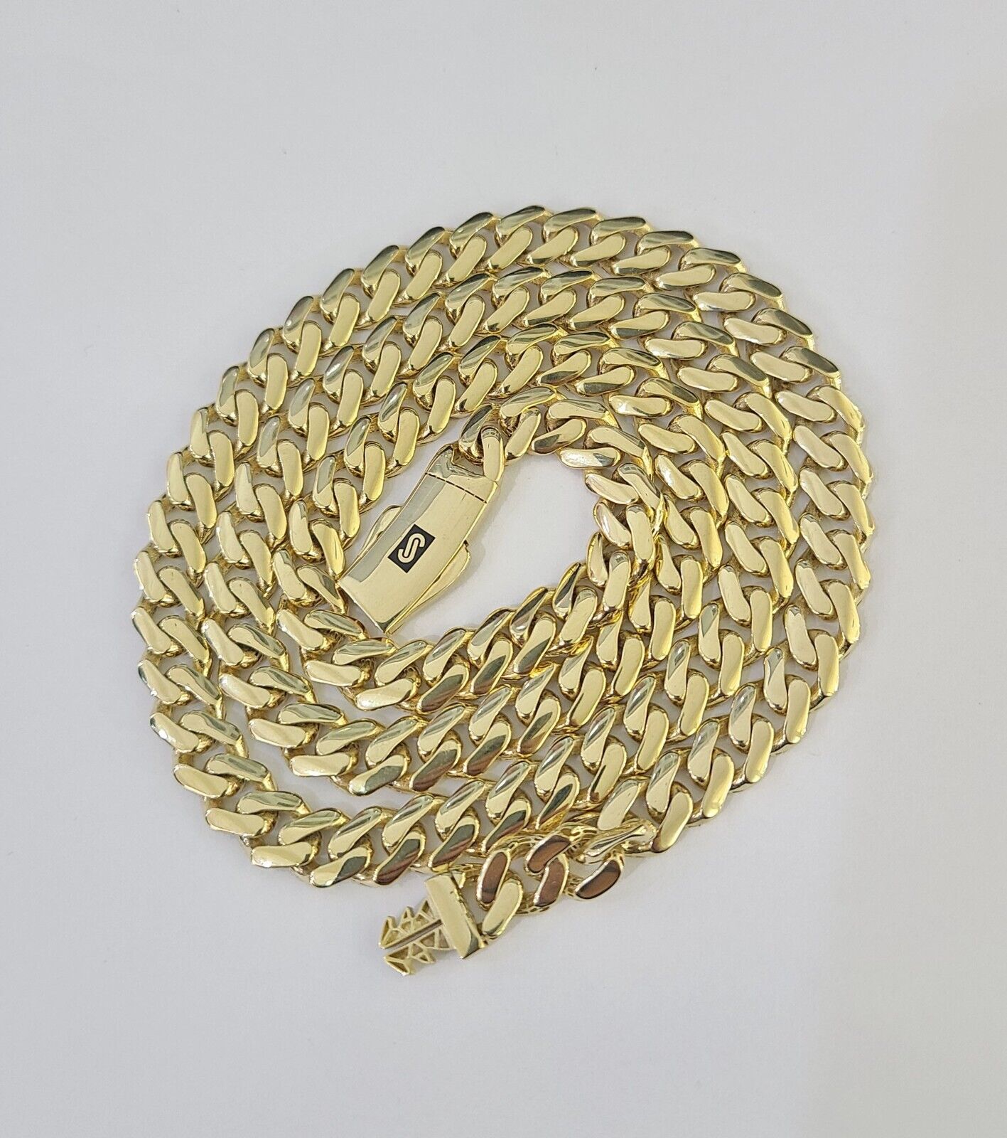 Real 10k Royal Monaco Chain 7mm 18-26 inches Necklace Yellow Gold Box Clasp