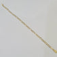 Real 10k Yellow Gold Figaro link Bracelet 3mm 7.5" Inch Men women Diamond Cut