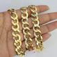 14k Cuban Curb Link Chain Solid Yellow Gold Necklace 11mm 20"-30" Inch Real