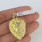 10K Franco Chain Roaring Lion Pendant Charm Necklace 20"-26" 2.5mm Yellow Gold