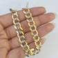 Real 10K Cuban Curb Link Bracelet Yellow Gold Diamond Cut 8mm 7" Inch