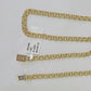 Real 10k Gold Chino ID Chain 4mm 22Inch Yellow Necklace Real Gold